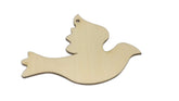 Wooden Pendant Blanks Bases (1 Piece) 9x7x2 CM Pigeon Bird Light Brown For DIY Crafts Key Chains Painting Drawing Gifts Decoration